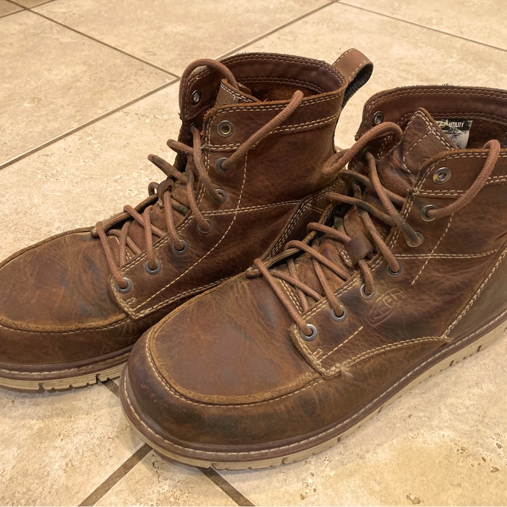 Keen brand Utility leather boots, men’s size 8D